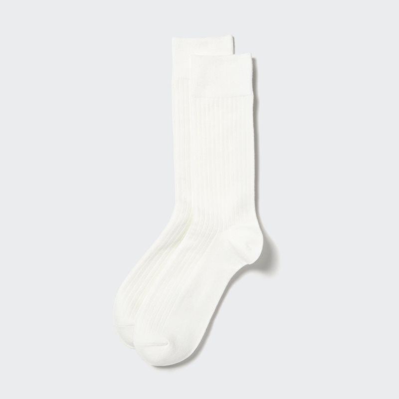 Chaussette Uniqlo Heattech Wide Ribbed Homme Blanche | 6333198