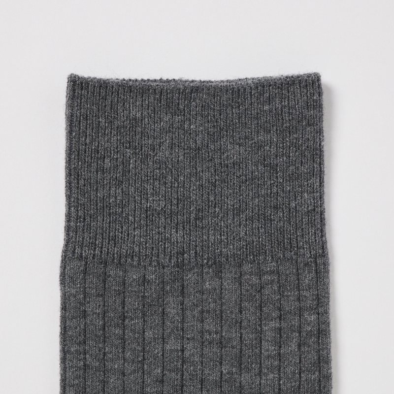 Chaussette Uniqlo Heattech Wide Ribbed Homme Grise | 3073391