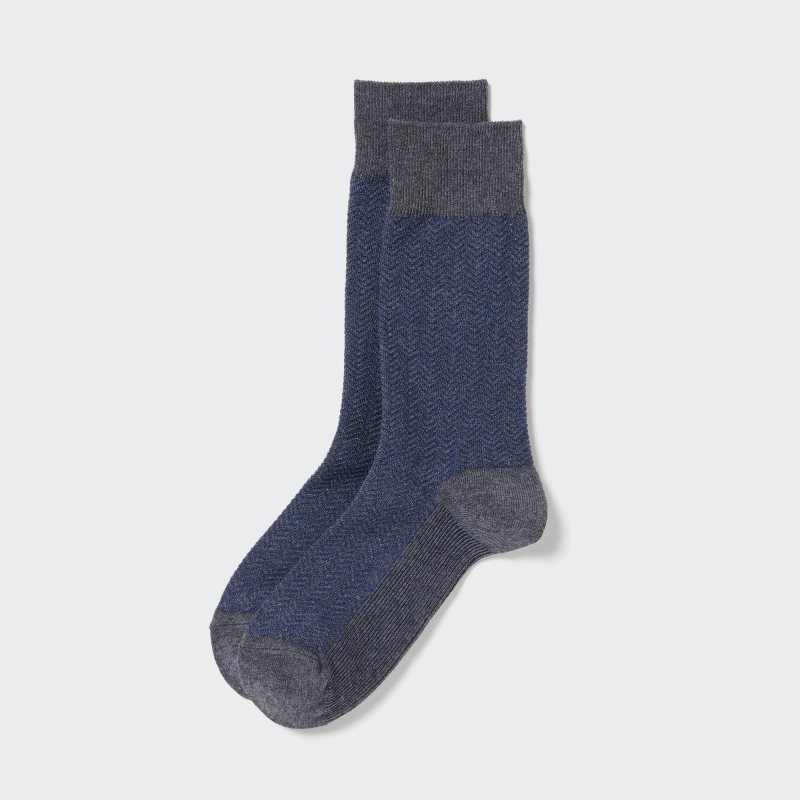 Chaussette Uniqlo Herringbone Homme Grise | 6872617