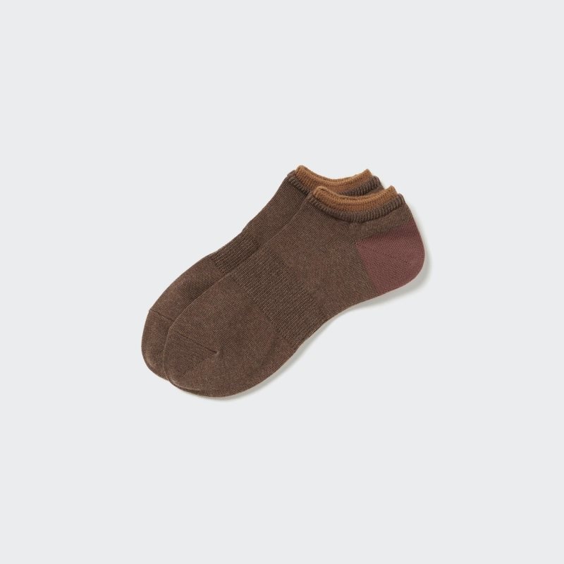 Chaussette Uniqlo Layered Short Homme Marron | 8672388