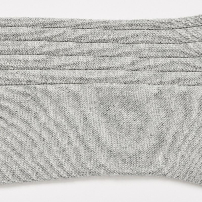 Chaussette Uniqlo Ribbed Short Homme Grise | 7213555