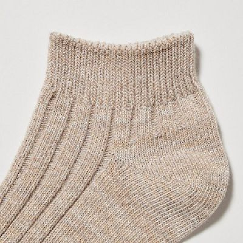 Chaussette Uniqlo Short 3 Pack Femme Bleu | 9898983