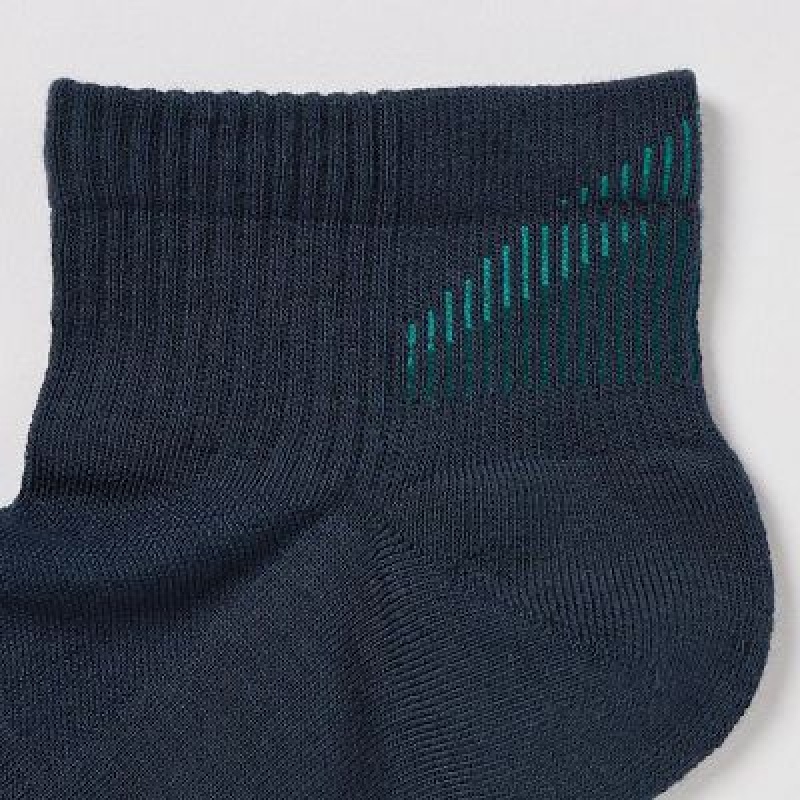 Chaussette Uniqlo Short 3 Pack Femme Bleu Marine | 4930718