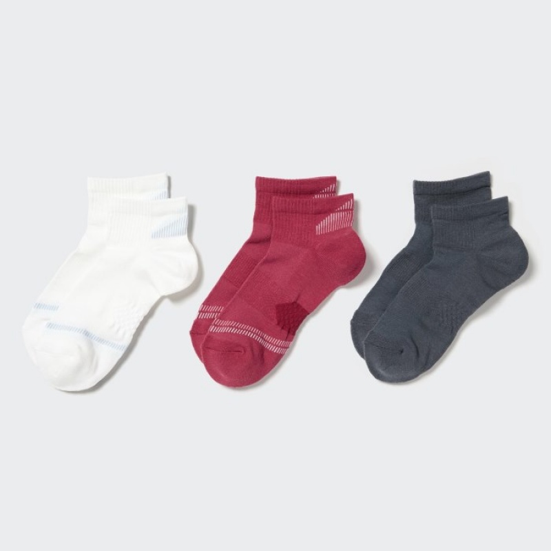Chaussette Uniqlo Short 3 Pack Sports/Piled Femme Blanche | 1820907