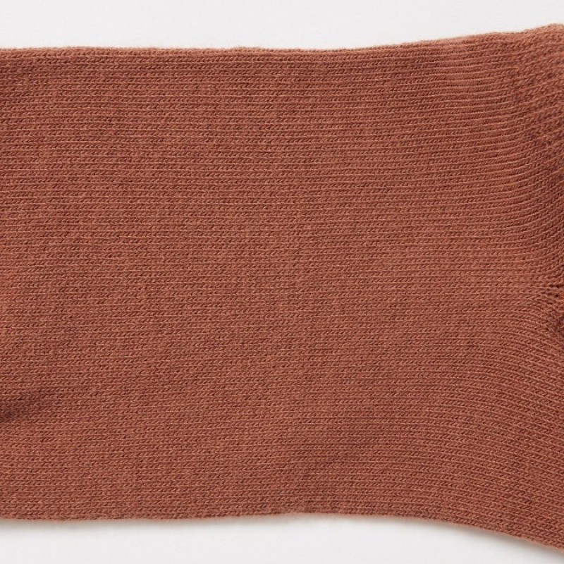 Chaussette Uniqlo Short (3 Pairs) Femme Marron | 1374936
