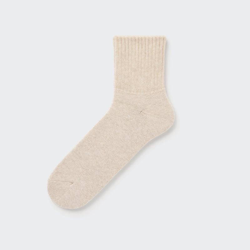 Chaussette Uniqlo Soft Pile Half Homme Beige | 2349941