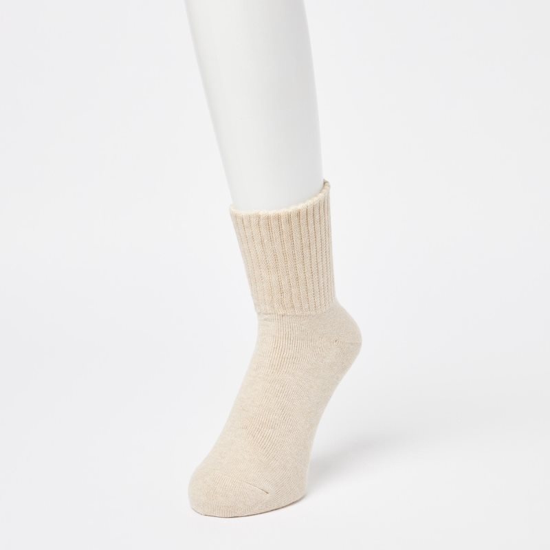 Chaussette Uniqlo Soft Pile Half Homme Beige | 2349941