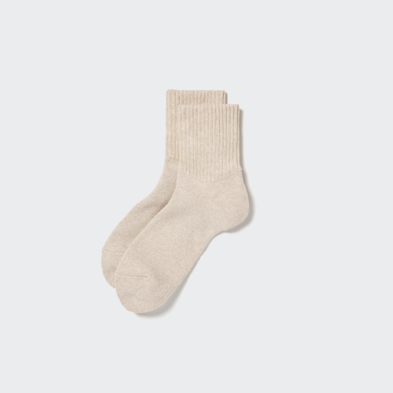 Chaussette Uniqlo Soft Pile Half Homme Beige | 2349941