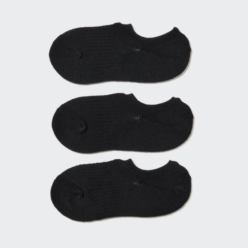 Chaussette Uniqlo Sport Footsies (3 Pairs) Femme Noir | 4292536