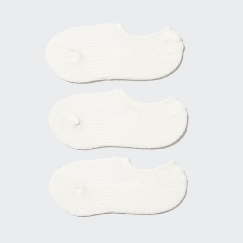 Chaussette Uniqlo Sport Footsies (3 Pairs) Femme Blanche | 3927444