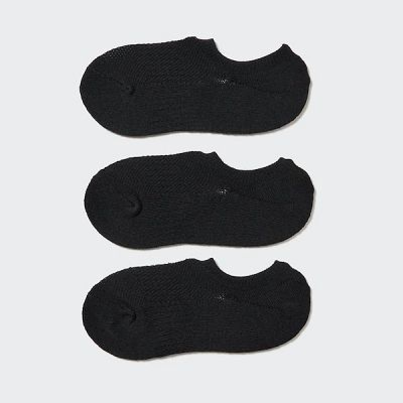 Chaussette Uniqlo Sport Footsies (3 Pairs) Femme Noir | 8295571