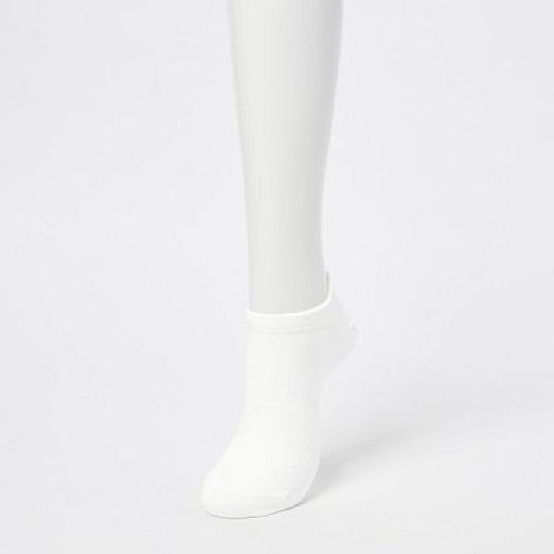 Chaussette Uniqlo Sport Short (3 Pairs) Femme Blanche | 5103200