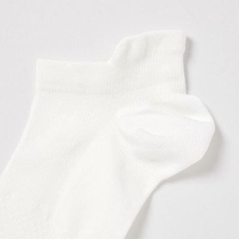 Chaussette Uniqlo Sport Short (3 Pairs) Femme Blanche | 5103200