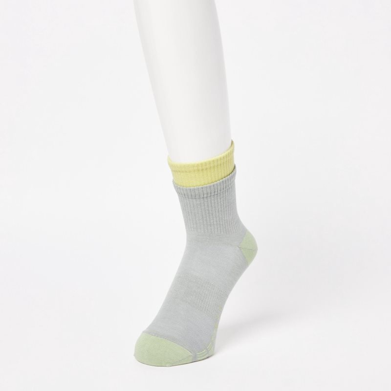 Chaussette Uniqlo Sports Layered Half Homme Grise | 8521215