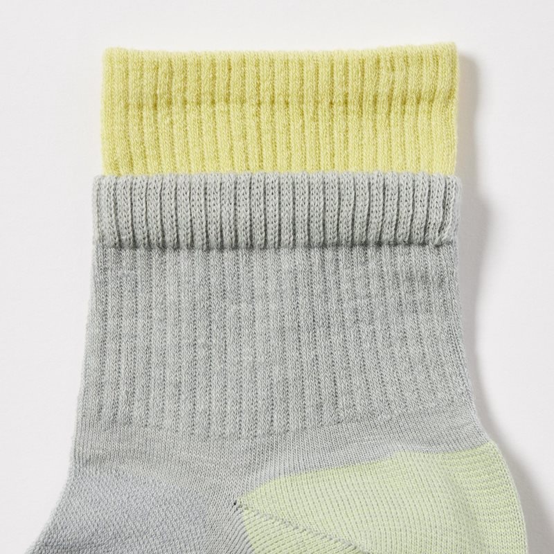 Chaussette Uniqlo Sports Layered Half Homme Grise | 8521215