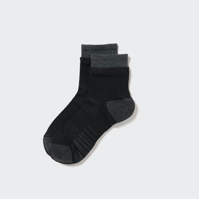 Chaussette Uniqlo Sports Layered Half Homme Noir | 9092013