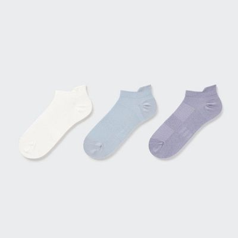 Chaussette Uniqlo Sports Short (3 Pairs) Femme Blanche | 5012131