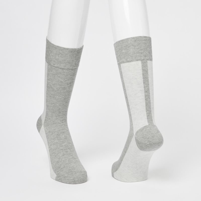 Chaussette Uniqlo Striped Homme Grise | 1964524