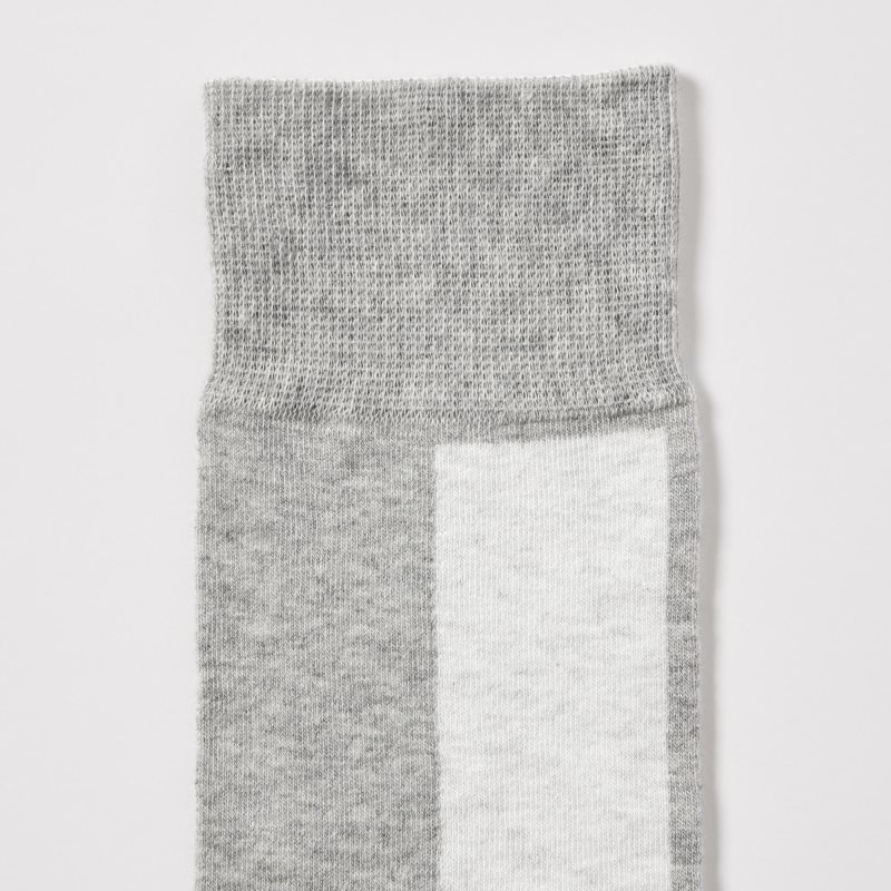 Chaussette Uniqlo Striped Homme Grise | 1964524