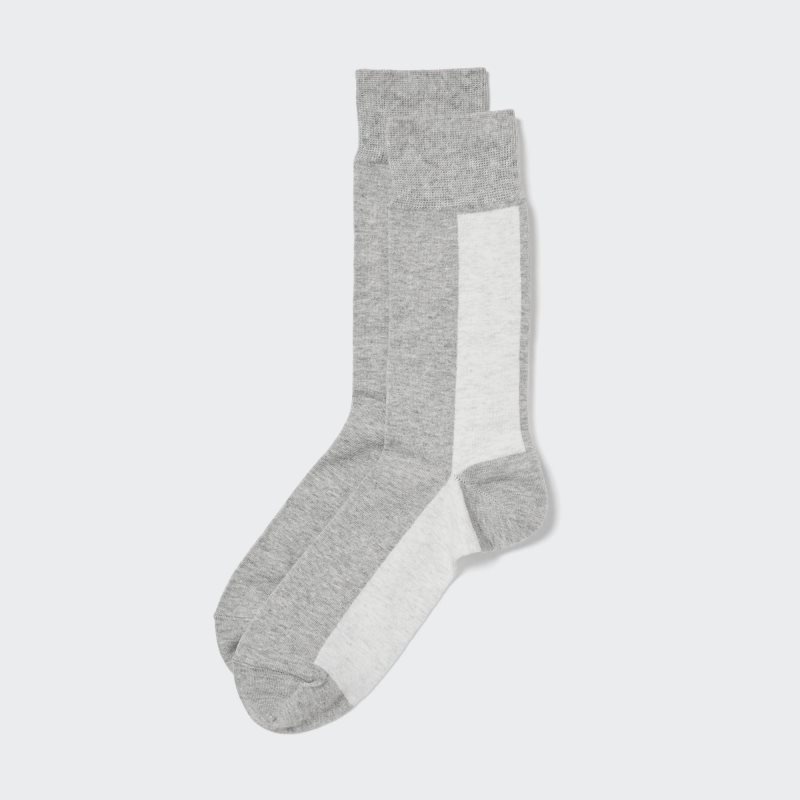 Chaussette Uniqlo Striped Homme Grise | 1964524