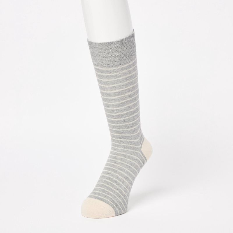 Chaussette Uniqlo Striped Homme Grise | 4349721