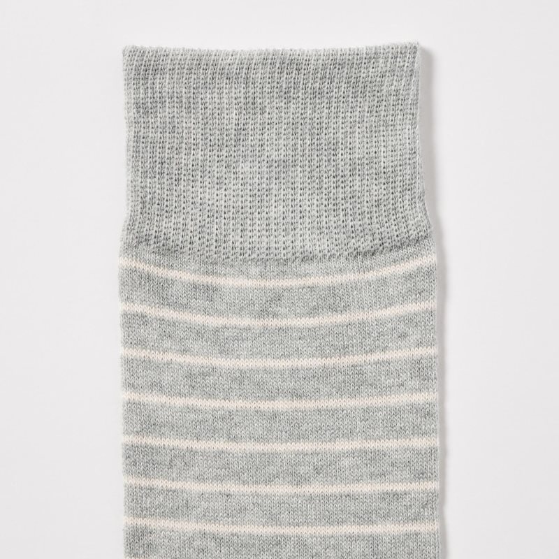 Chaussette Uniqlo Striped Homme Grise | 4349721