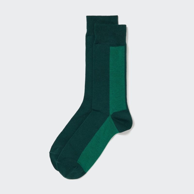 Chaussette Uniqlo Striped Homme Vert | 5922606