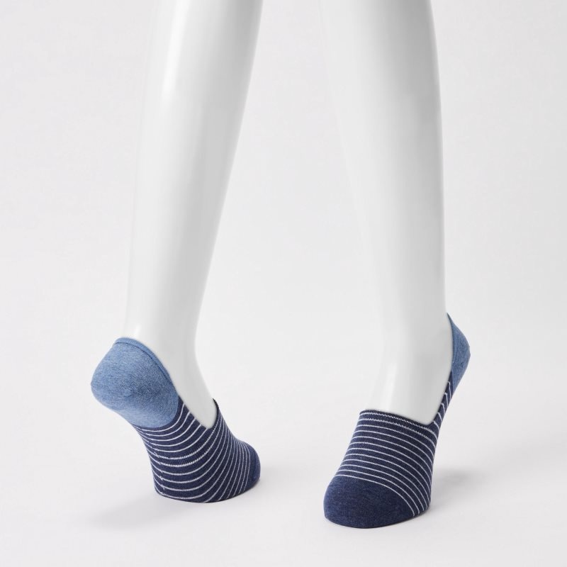 Chaussette Uniqlo Striped Low Cut Homme Bleu | 336164