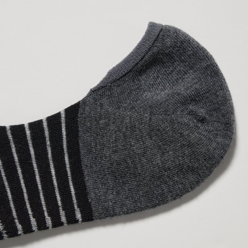Chaussette Uniqlo Striped Low Cut Homme Noir | 4509548