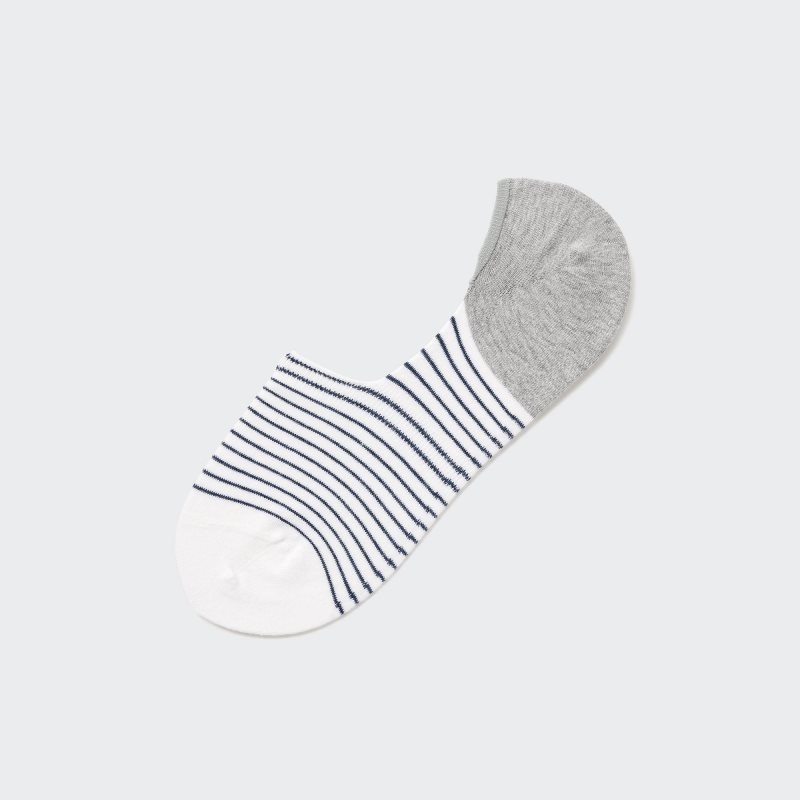 Chaussette Uniqlo Striped Low Cut Homme Blanche | 7452702