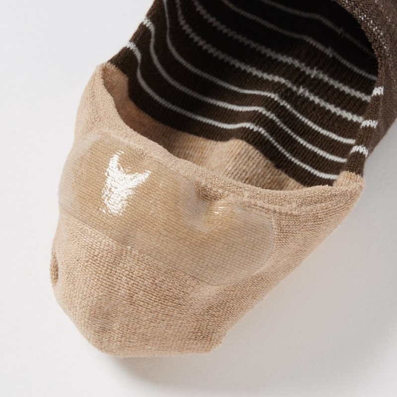Chaussette Uniqlo Striped Low Cut Homme Marron | 4629133