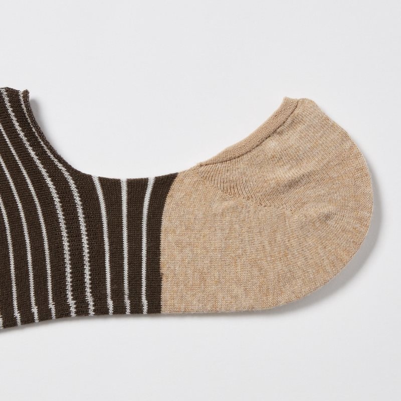 Chaussette Uniqlo Striped Low Cut Homme Marron | 4629133