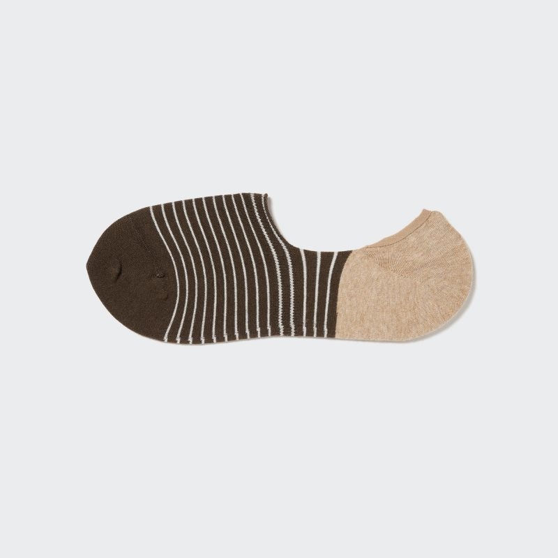 Chaussette Uniqlo Striped Low Cut Homme Marron | 4629133