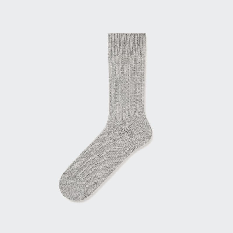 Chaussette Uniqlo Wide-ribbed Homme Grise | 541267