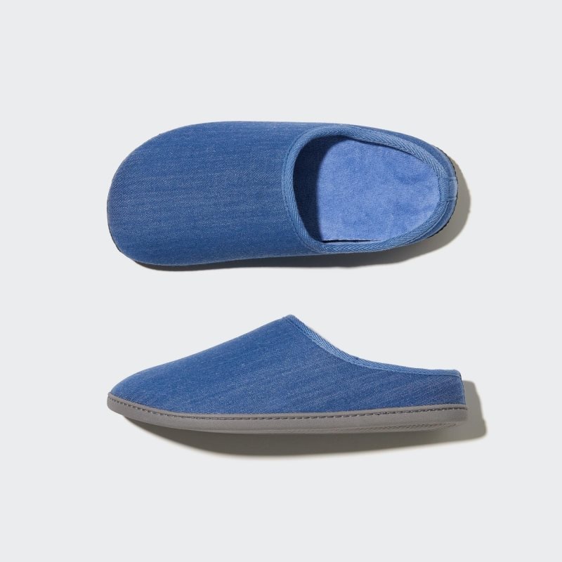 Chausson Uniqlo Denim Like Room Rubber Sole Homme Bleu | 4831161