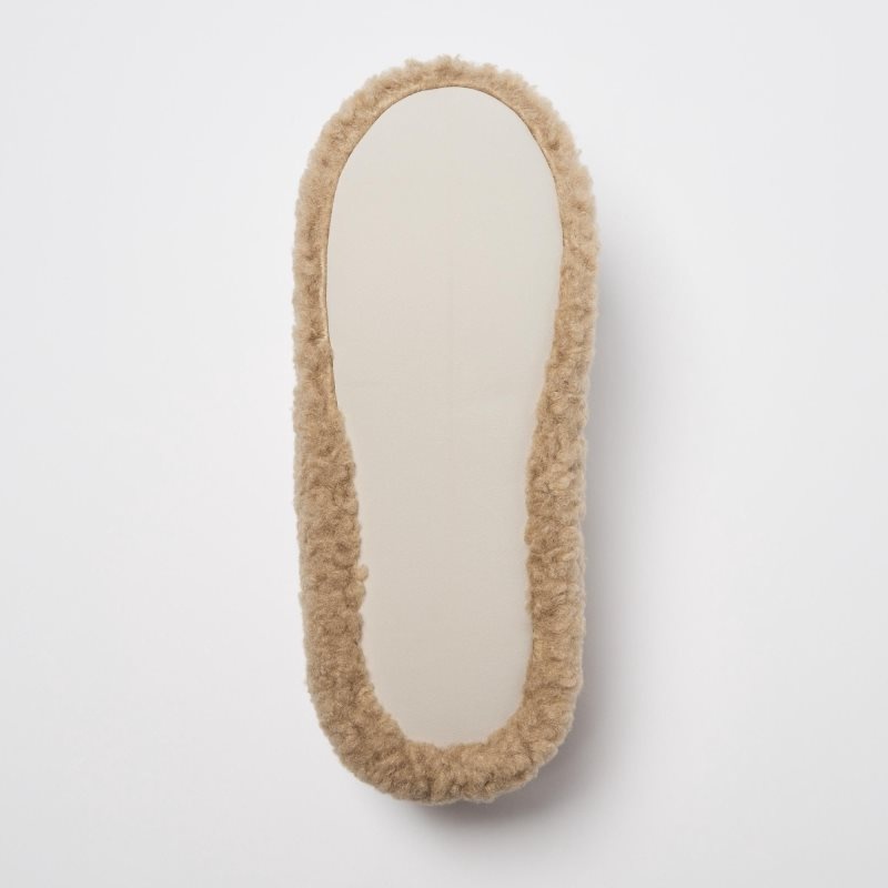 Chausson Uniqlo Fleece Room Faux Shearling Fleece Homme Beige | 2307176