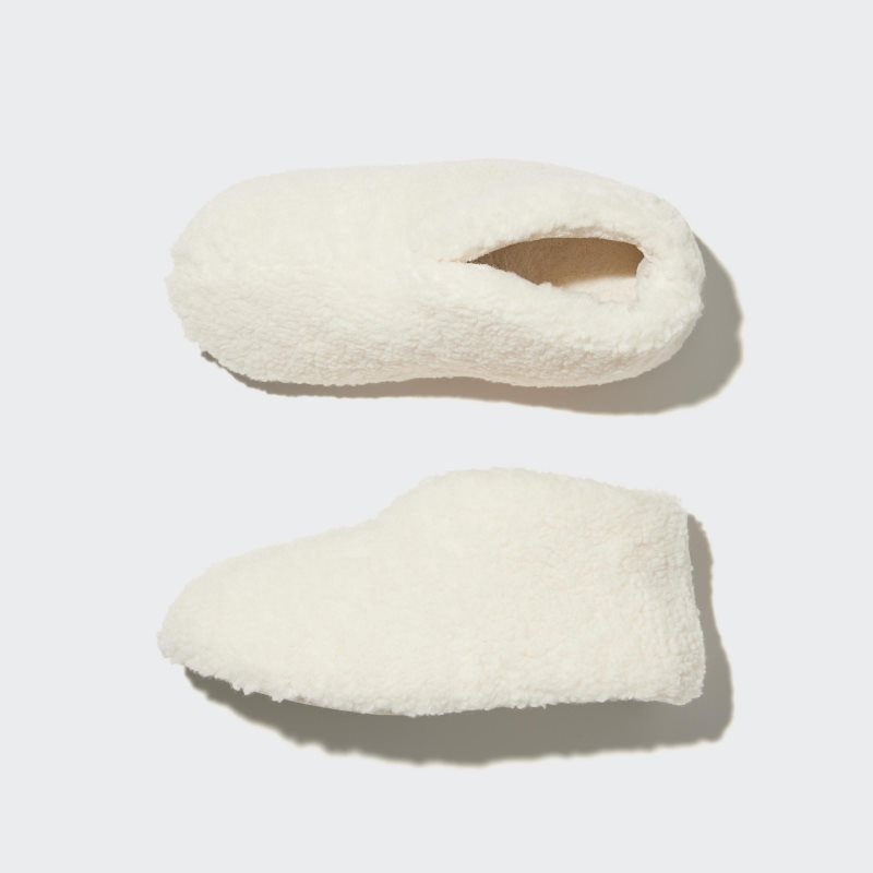 Chausson Uniqlo Fleece Room Faux Shearling Fleece Homme Blanche | 3594927