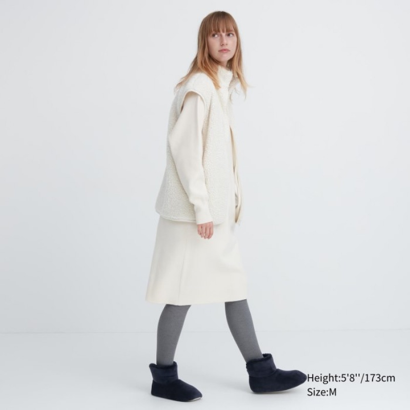 Chausson Uniqlo Fleece Room Femme Bleu Marine | 3722728