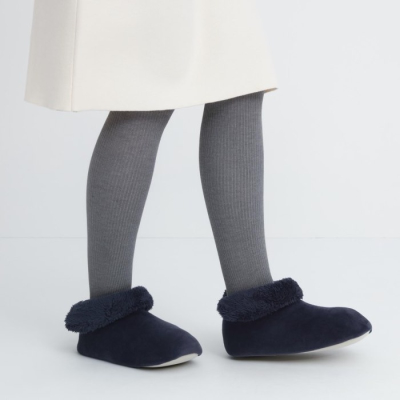 Chausson Uniqlo Fleece Room Femme Bleu Marine | 3722728