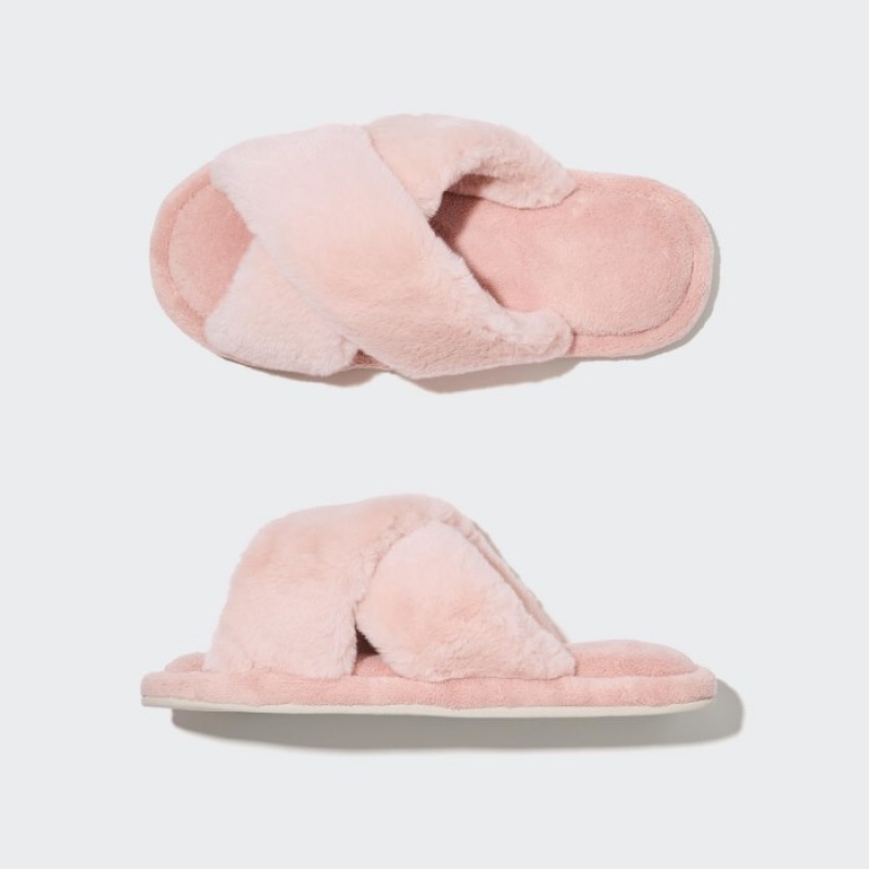 Chausson Uniqlo Fleece Room Femme Rose | 1967219