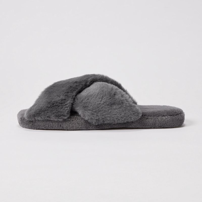 Chausson Uniqlo Fleece Room Furry Fleece Homme Grise | 5923944