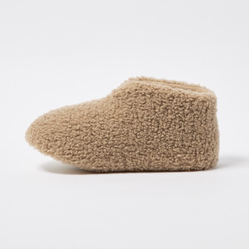 Chausson Uniqlo Fleece Room Shoes Faux Shearling Fleece Femme Beige | 8654139