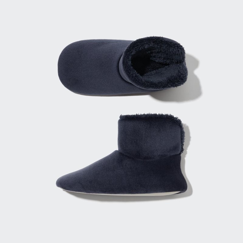 Chausson Uniqlo Fleece Room Velour Homme Bleu Marine | 9326350