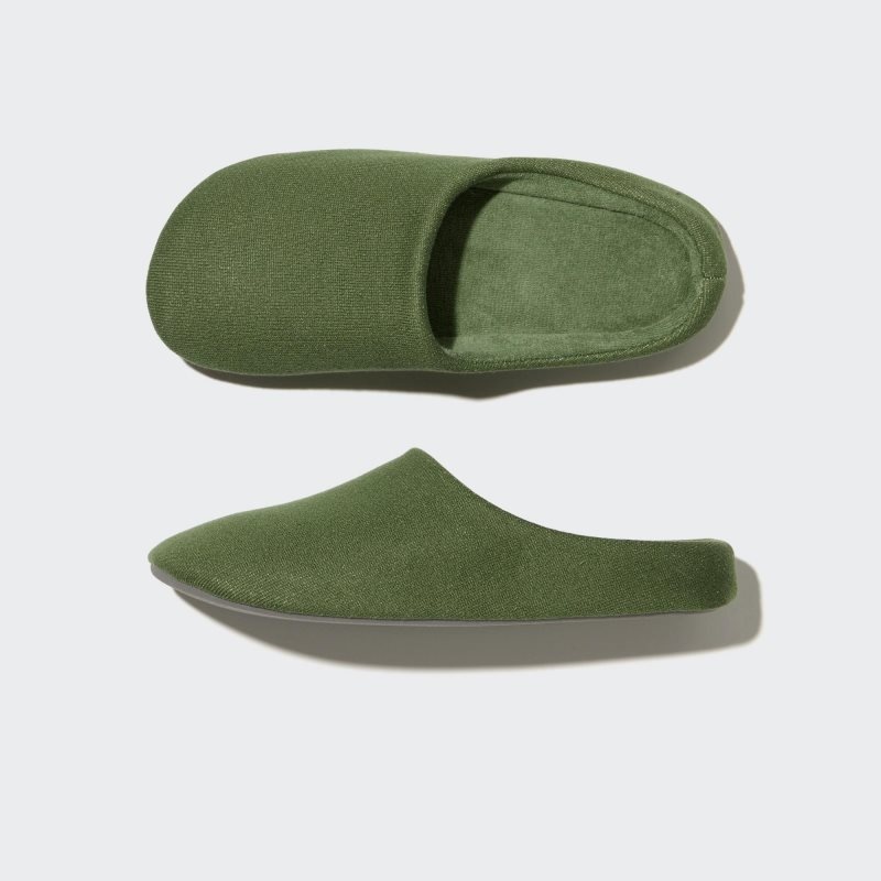 Chausson Uniqlo Sweat Jersey Rubber Sole Homme Vert | 325936