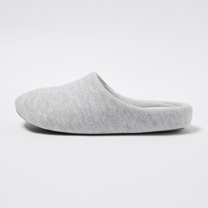 Chausson Uniqlo Sweat Jersey Rubber Sole Homme Grise | 3568187