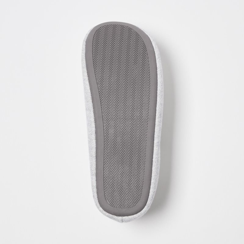Chausson Uniqlo Sweat Jersey Rubber Sole Homme Grise | 3568187