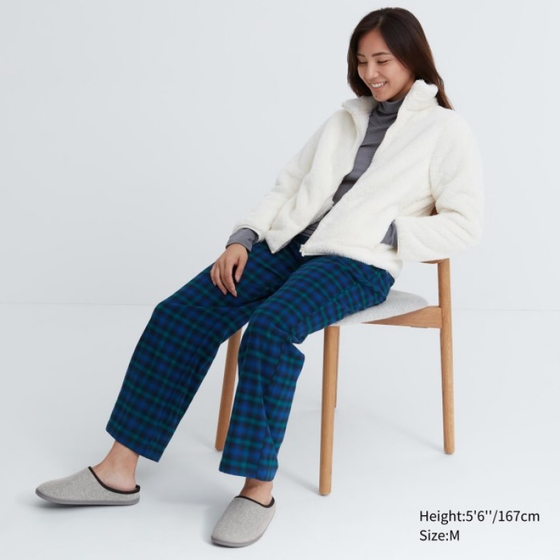 Chausson Uniqlo Wool Like Femme Bleu | 5638403