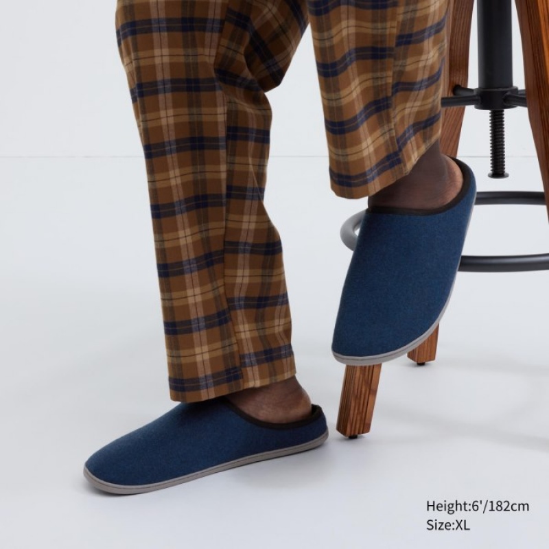Chausson Uniqlo Wool Like Femme Bleu | 5638403