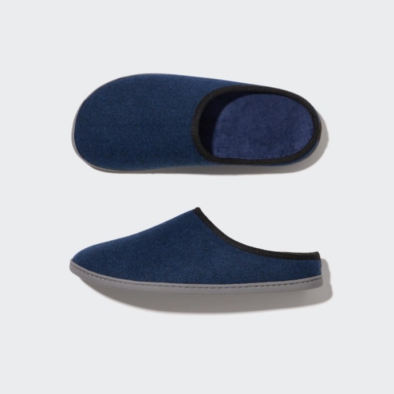 Chausson Uniqlo Wool Like Femme Bleu | 5638403