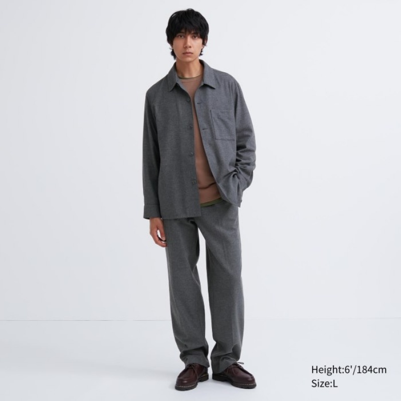Chemises Uniqlo Brushed Twill Femme Grise | 3333971